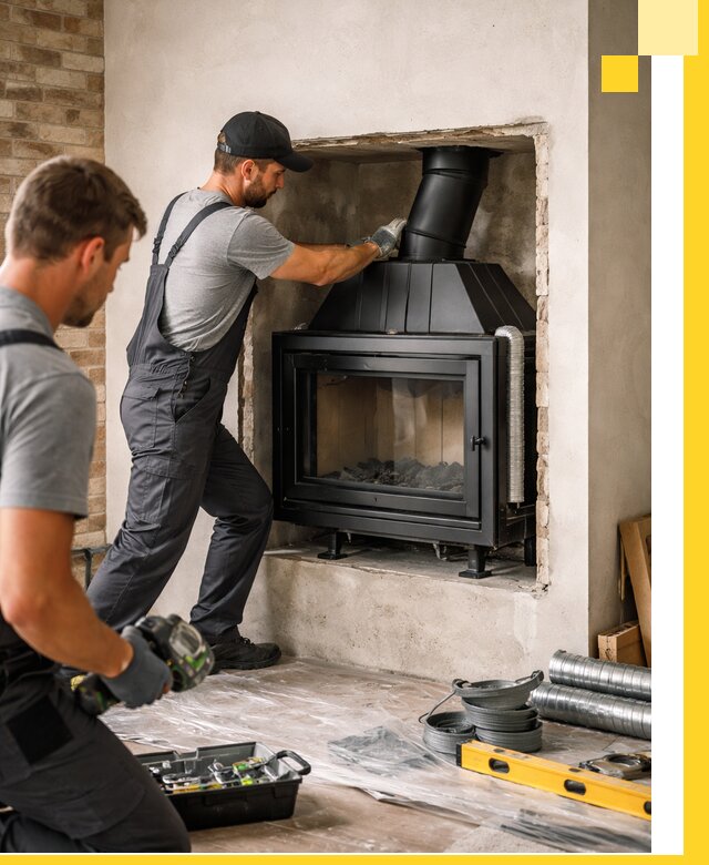 Установка каминных топок в Зиме: монтаж, подключение