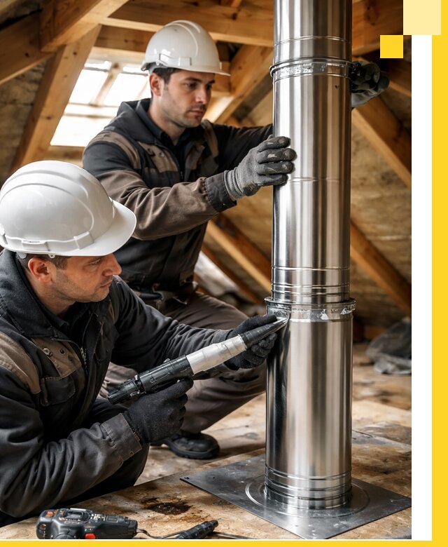 Монтаж дымоходов для каминов в Зиме с гарантией качества