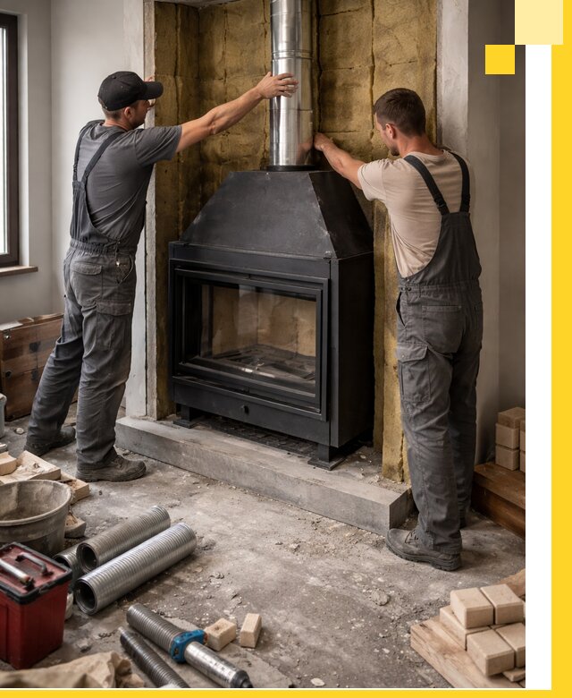 Изготовление и монтаж закрытых каминов в Зиме под ключ