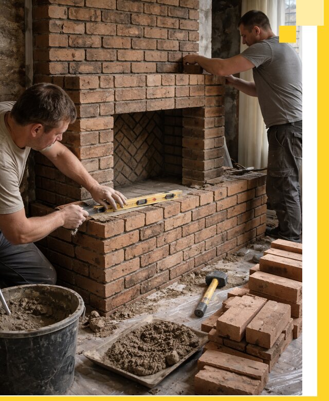 Изготовление и установка кирпичных каминов в Зиме