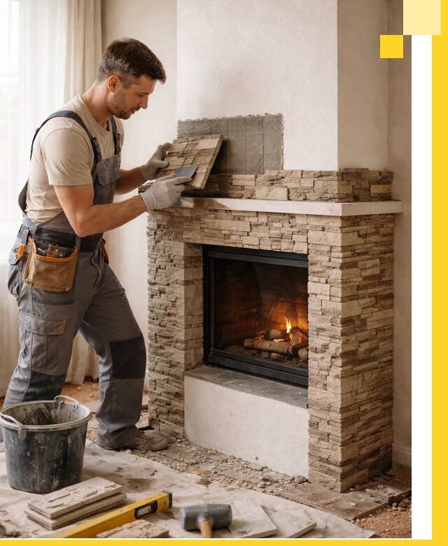 Изготовление и монтаж каминов для дома под ключ в Зиме