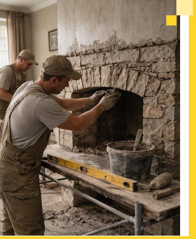 Изготовление каминов под ключ в Зиме, монтаж и отделка