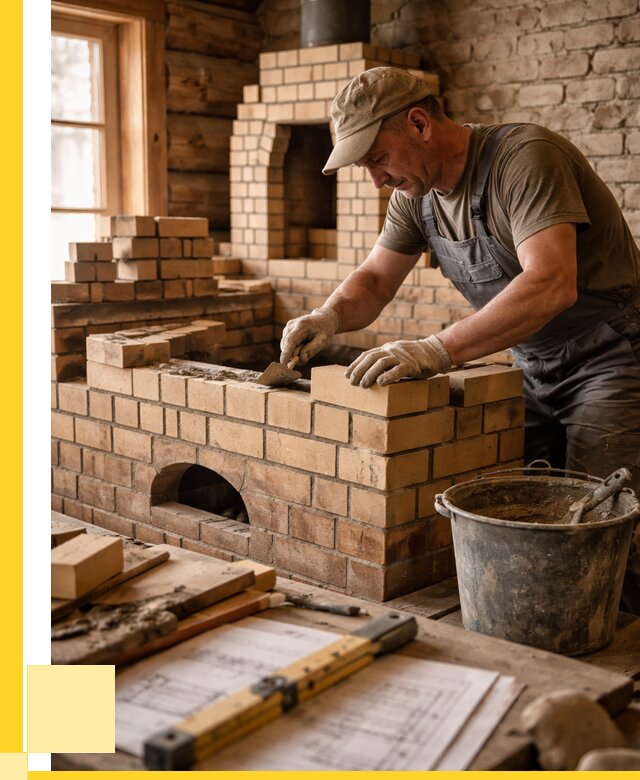 Кладка печей из кирпича в Зиме цены от 30684 р. - ЭриданЗма