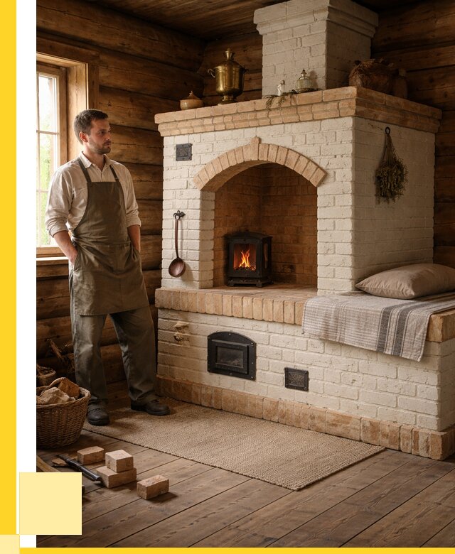 Русские печи с лежанкой под ключ в Зиме от 153420 р. ЭриданЗма