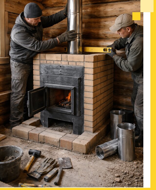 Проектирование, изготовление и установка банных печей в Зиме