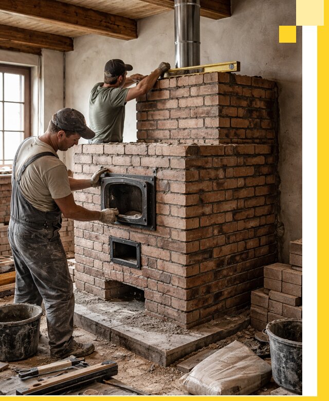 Печи для загородного дома под ключ в Зиме — монтаж и сервис