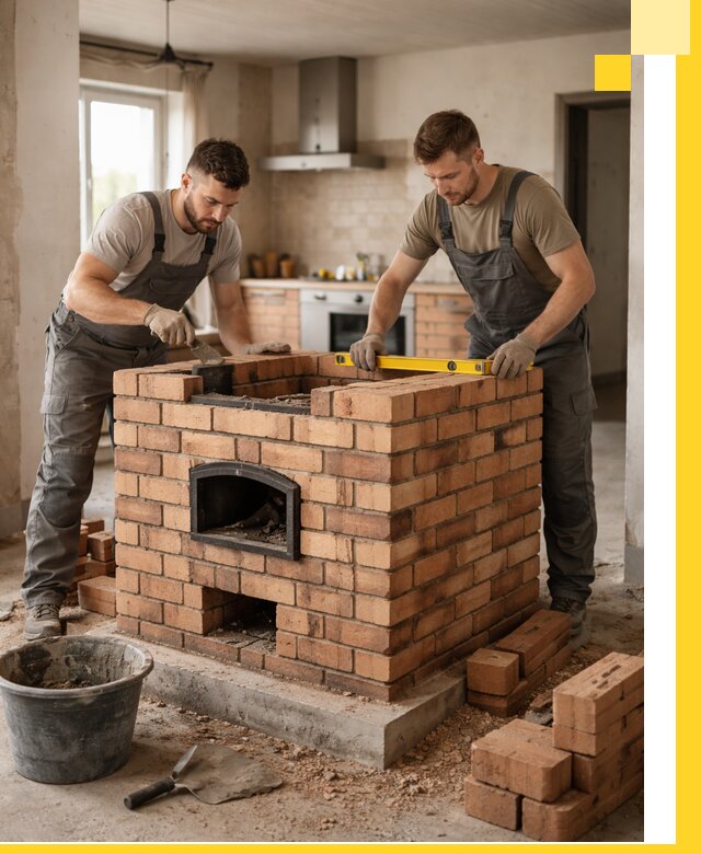 Установка и монтаж печей в частном доме в Зиме под ключ