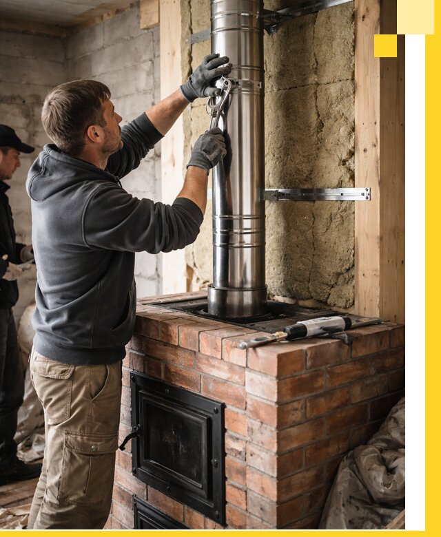 Изготовление и монтаж печей и дымоходов под ключ в Зиме