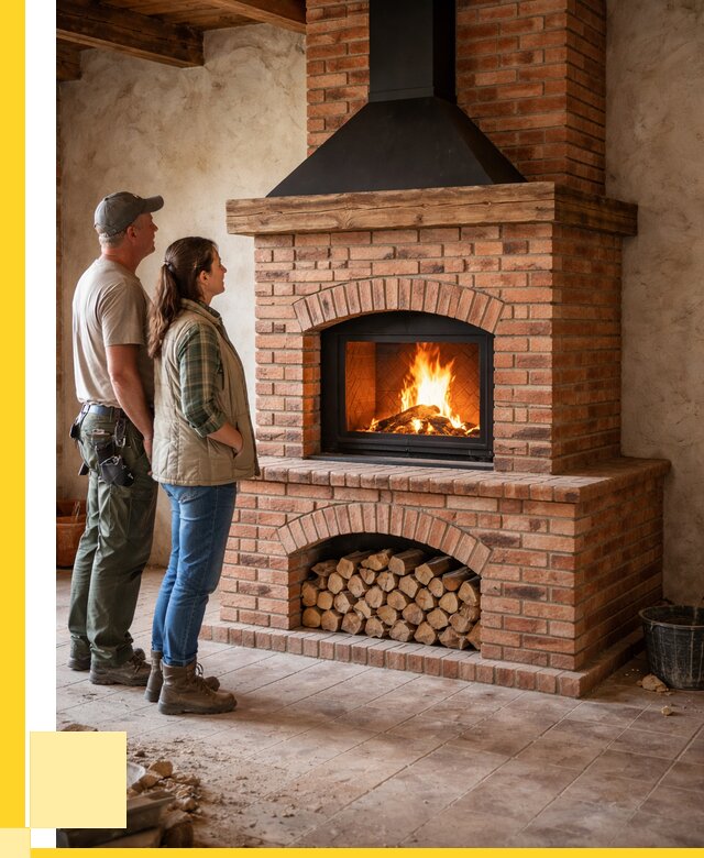 Печи камины из кирпича в Зиме от 122736 р. | ЭриданЗма