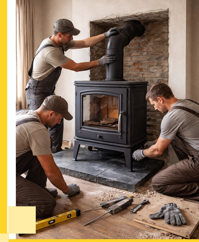 Монтаж печи камина в частном доме в Зиме от 25570 р. | ЭриданЗма