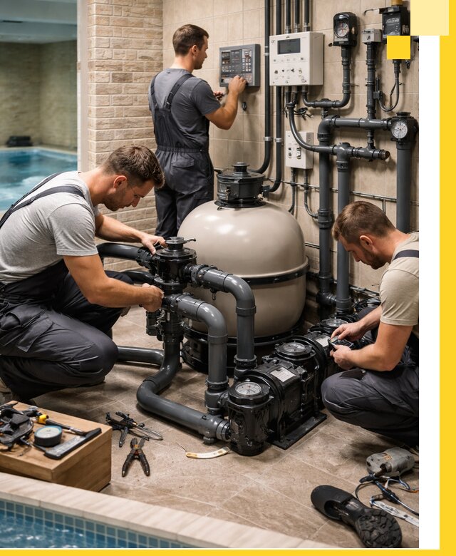 Комплексное оборудование для бассейнов под ключ в Зиме