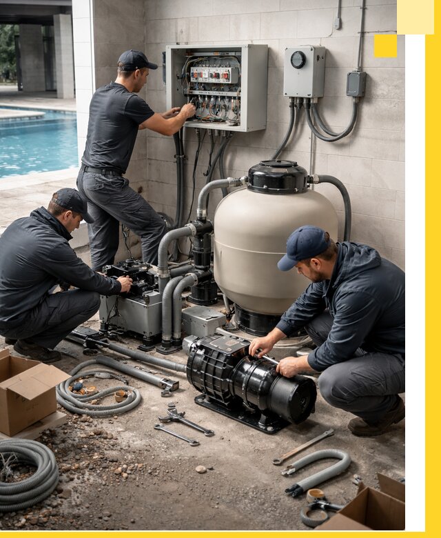 Профессиональный монтаж оборудования для бассейнов в Зиме