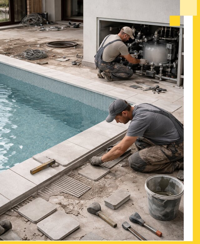 Строительство и монтаж бассейнов в коттедже в Зиме