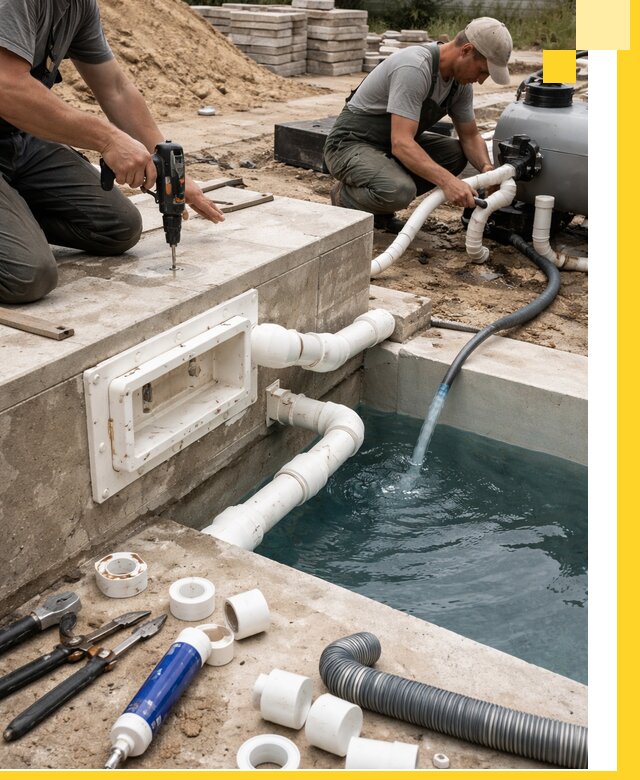 Строительство скиммерных бассейнов под ключ в Зиме