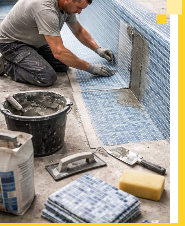 Укладка и ремонт мозаики для бассейнов под ключ в Зиме