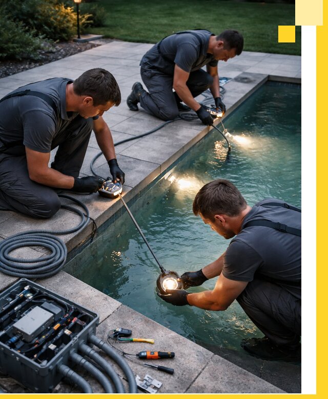 Профессиональное освещение бассейнов в Зиме: дизайн и монтаж