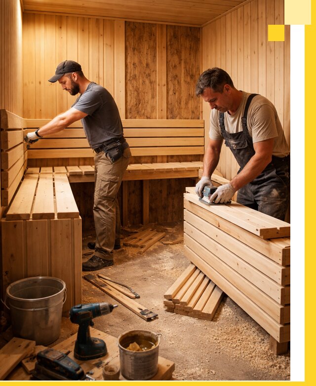 Профессиональный комплексный ремонт саун под ключ в Зиме
