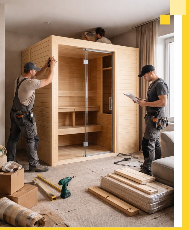 Установка и благоустройство саун в квартире в Зиме