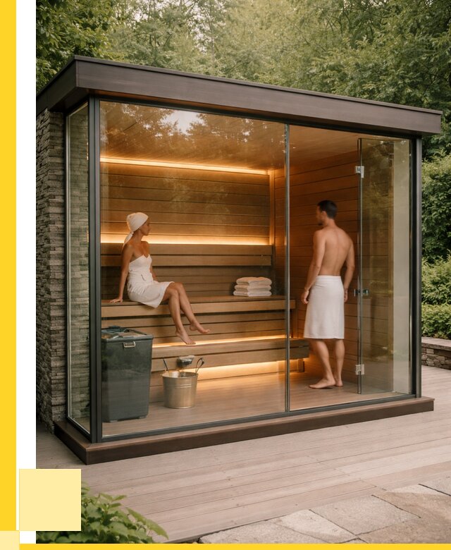 Сауна стеклянная и двери для сауны в Зиме от 255700 р. | ЭриданЗма