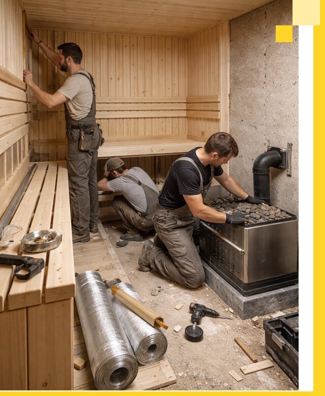 Индивидуальные сауны на заказ в Зиме под ключ, проект и монтаж