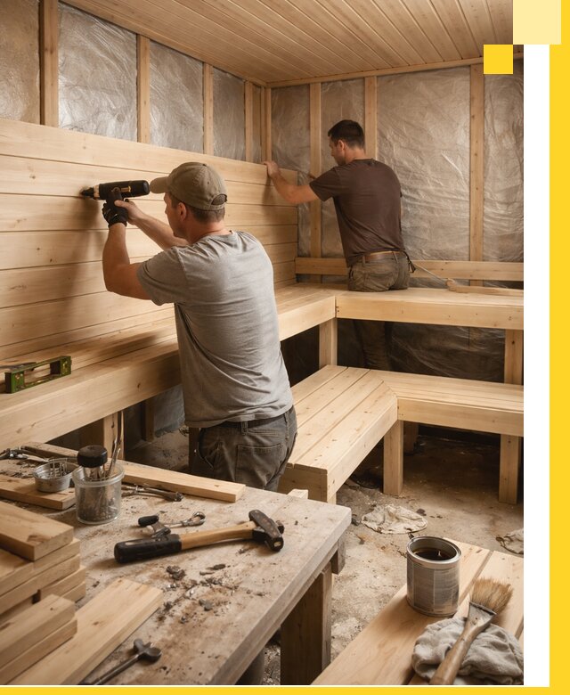 Профессиональная отделка бань и саун под ключ в Зиме