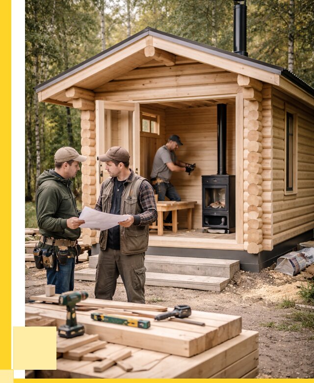 Монтаж бань под ключ в Зиме — от 204560 р. | ЭриданЗма