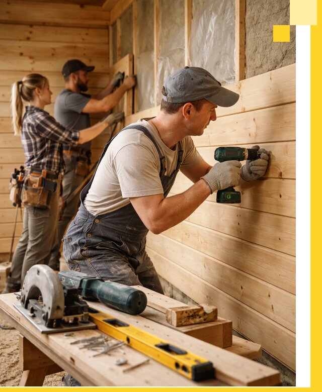 Обшивка бань под ключ в Зиме: отделка стен и потолков