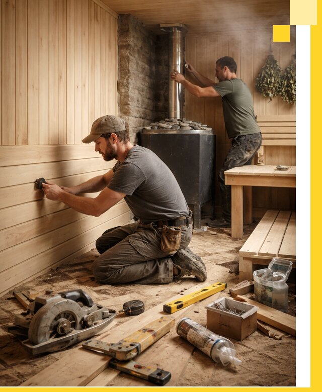 Полное строительство и оснащение парных под ключ в Зиме