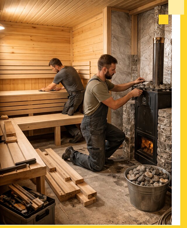 Дизайн и строительство интерьеров бань под ключ в Зиме