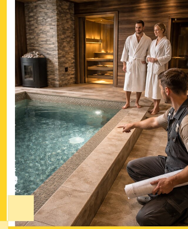 Проект бани с бассейном под ключ в Зиме от 66482 р. | ЭриданЗма