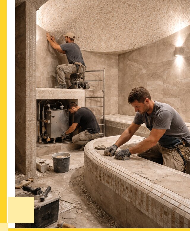 Монтаж хамамов под ключ в Зиме от 255700 р. ЭриданЗма