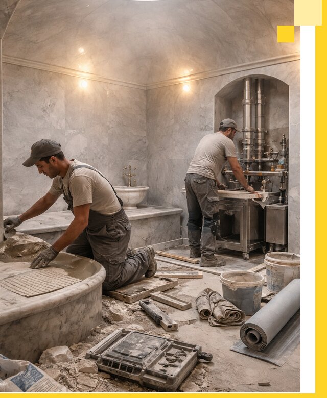 Строительство турецких бань хаммам под ключ в Зиме