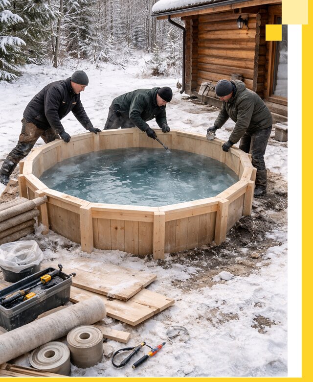 Изготовление и установка ледяных купелей под ключ в Зиме