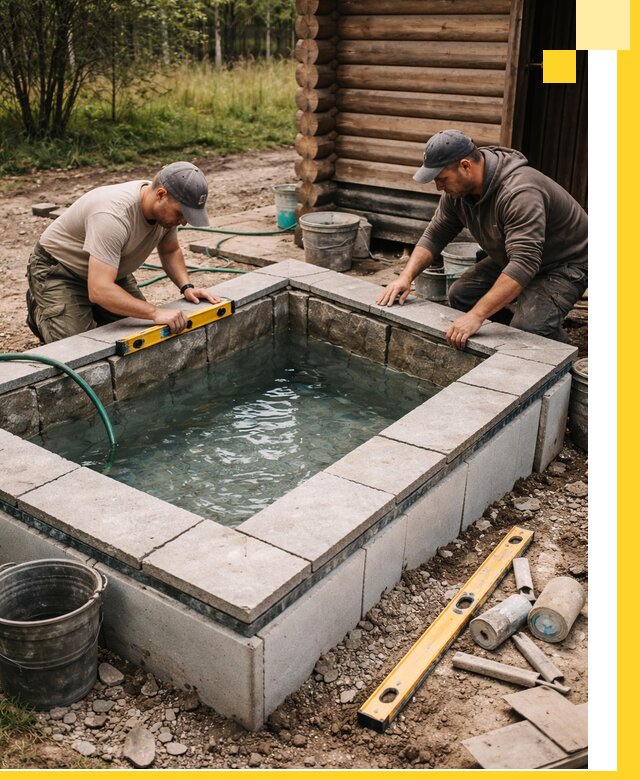 Изготовление и установка холодных купелей под ключ в Зиме