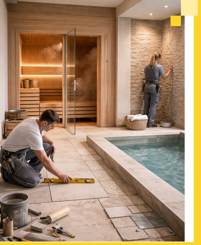 Комплексный дизайн и отделка интерьеров SPA под ключ в Зиме